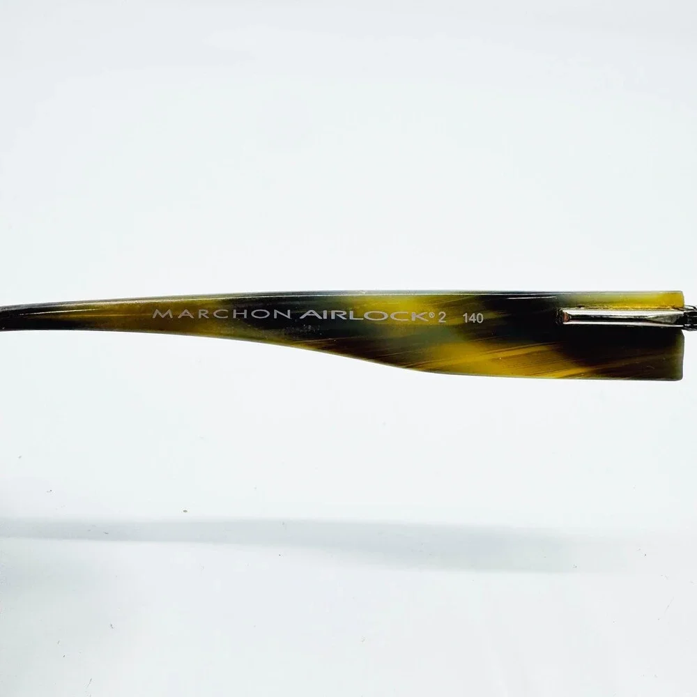 Marchon Airlock 2 Eyeglasses Mens Brown Rimless AL800/50 011 51-18-140